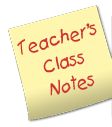 Teacher's Class Notes