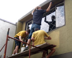 Painting the Oasis Church in Bogota Painting the Oasis Church in Bogota